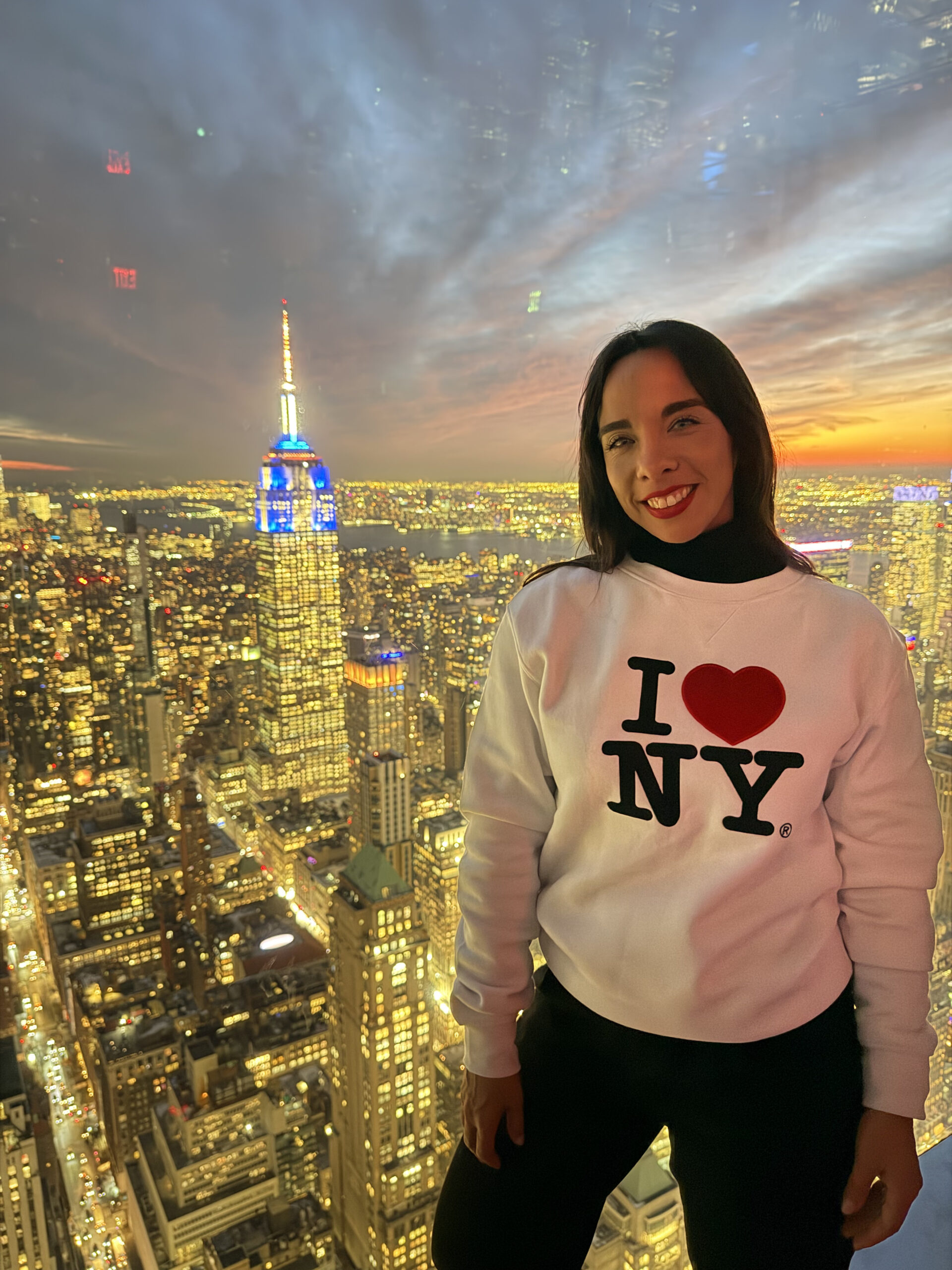 Carmen en el Top of the Rock, Nueva York