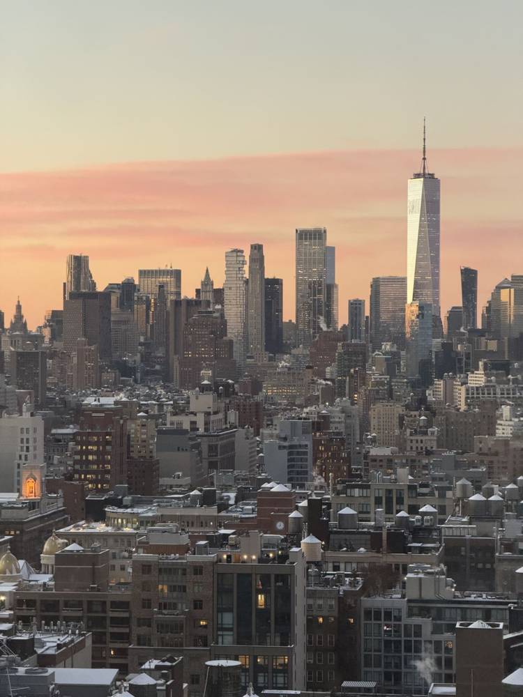 Skyline de Manhattan al atardecer