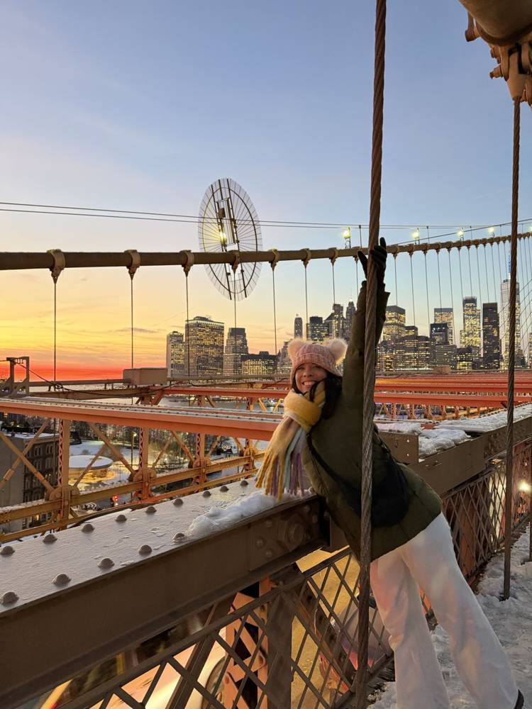Puente de Brooklyn al atardecer